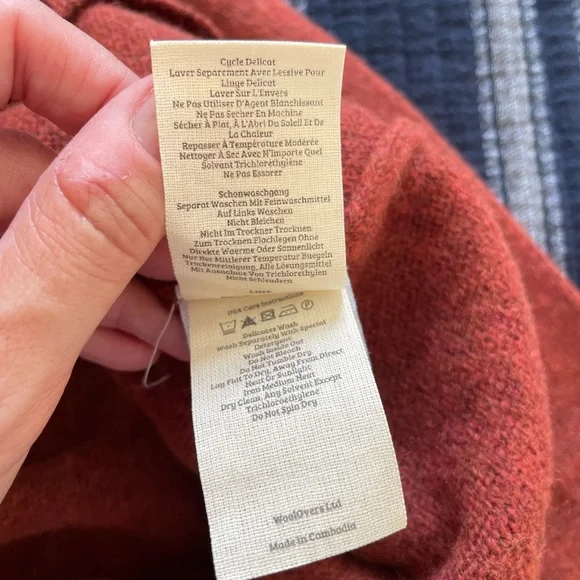 WoolOvers 100% Lambswool Crewneck Sweater – Size Large – Rust – NWT - Picture 6 of 9